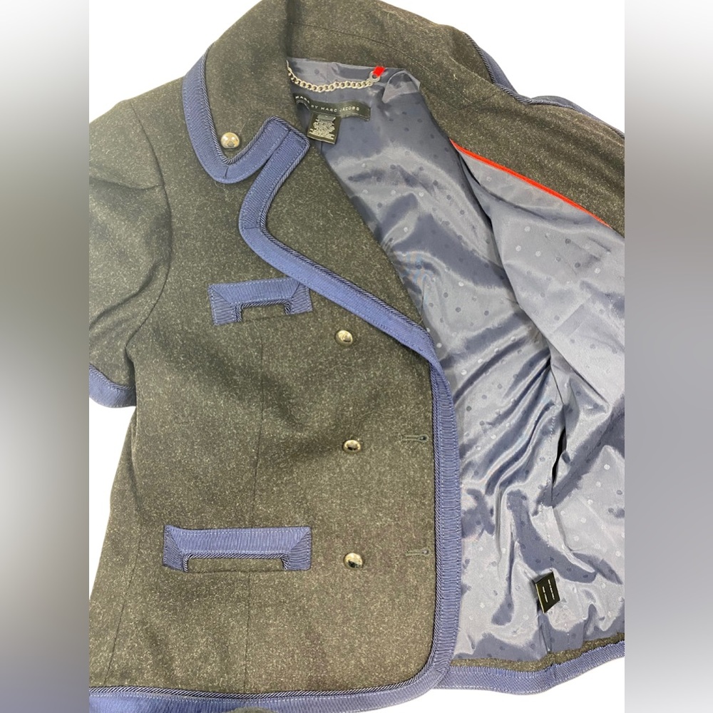 Marc By Marc Jacobs, Cap Sleeve, Black, Jacket Blazer-Size 4 - Picture 13 of 13